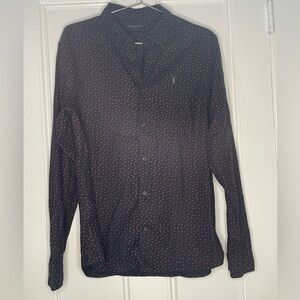 All Saints Men’s Small Black Red shirt